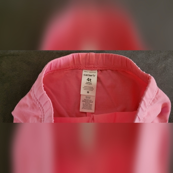 Carter's Girl's 4T Pink Leggings Pants - Picture 5 of 6